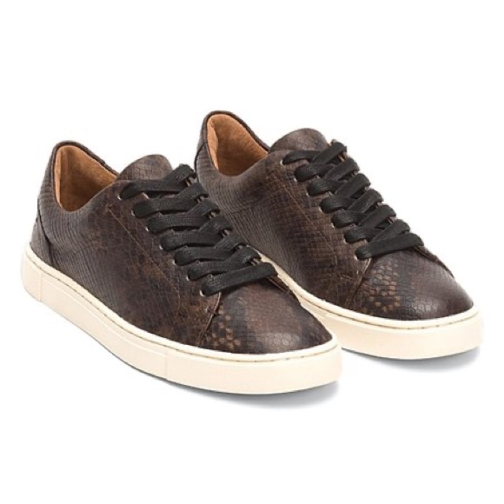 Frye Ivy Low Lace Dark Brown Sneakers Size 7